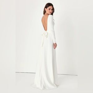Lulus Long Sleeve Wedding/Elopement Dress